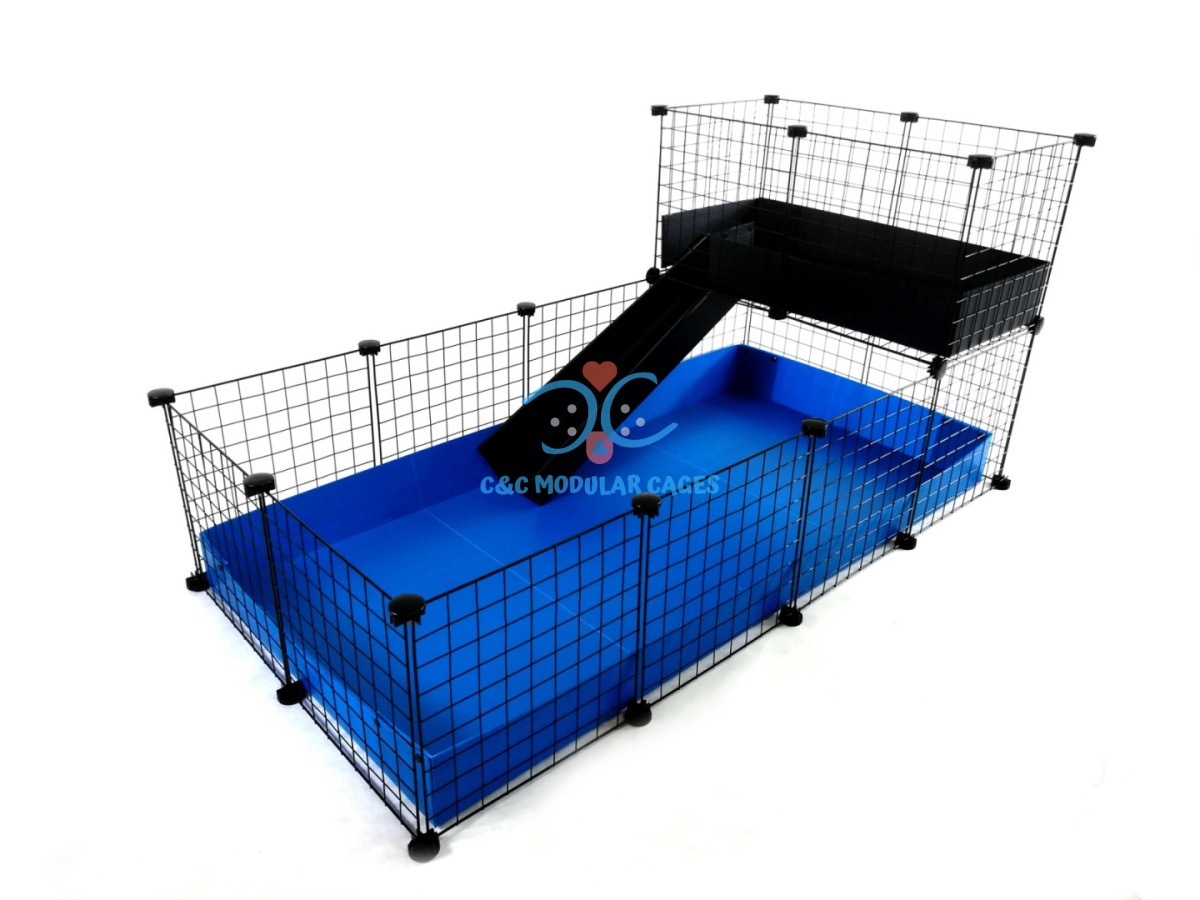 Klatka modułowa C&C Cage 4x2 + Piętro 2x1 + Rampa dla świnki morskiej królika