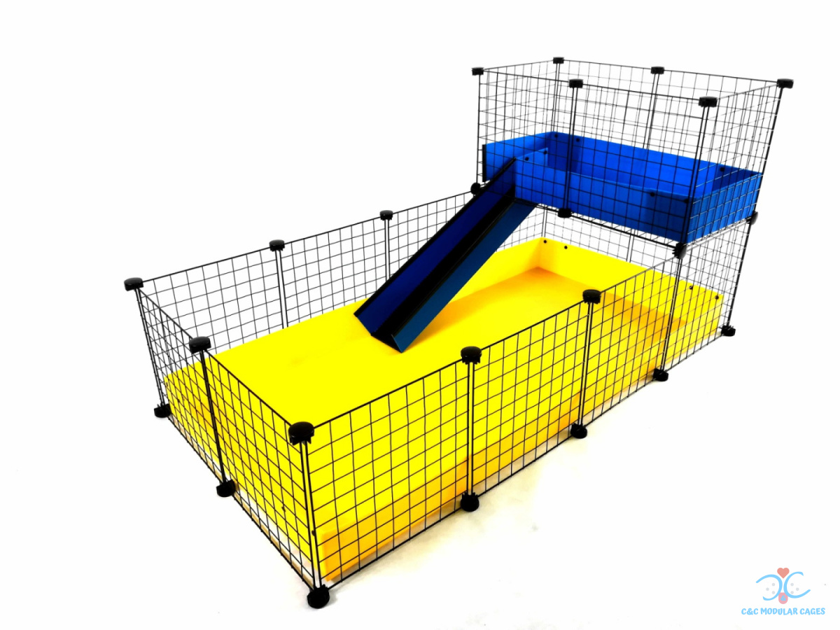 Klatka modułowa C&C Cage 4x2 + Piętro 2x1 + Rampa dla świnki morskiej królika Klatka modułowa C&C Cage 4x2 + Piętro 2x1 + Rampa dla świnki morskiej królika