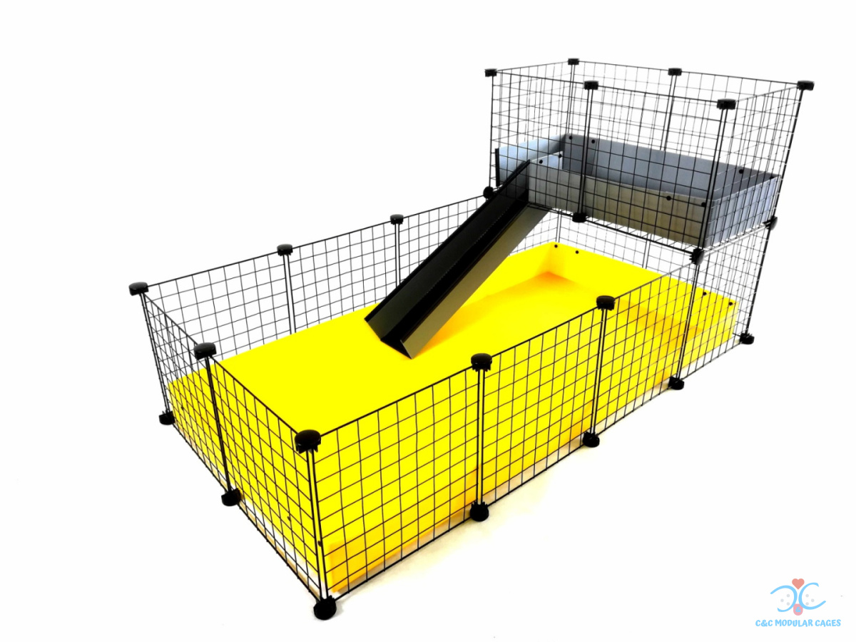 Klatka modułowa C&C Cage 4x2 + Piętro 2x1 + Rampa dla świnki morskiej królika Klatka modułowa C&C Cage 4x2 + Piętro 2x1 + Rampa dla świnki morskiej królika